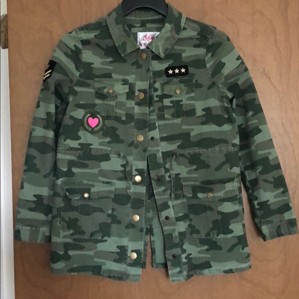 Super Cute Girls Camouflage 3/4 length jacket